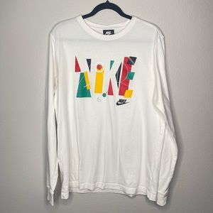 Nike Game Changer Long Sleeve Sportswear Shirt White Mens Size Large